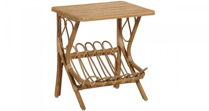 Table De Chevet Lydie En Canne De Rotin Naturelle à Lydie Meuble