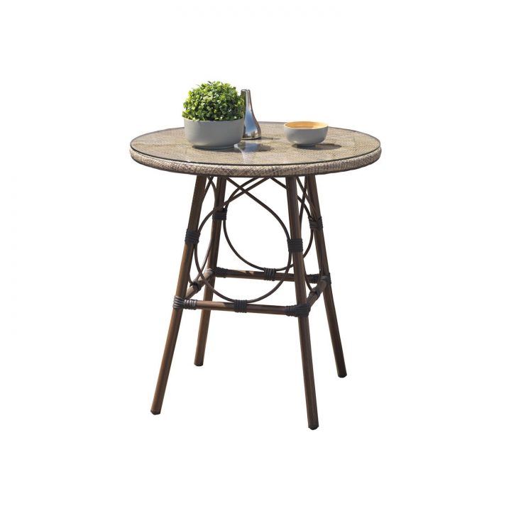 Table De Jardin Marius Ronde Lin 2 Personnes | Leroy Merlin pour Table De Jardin Leroy Merlin