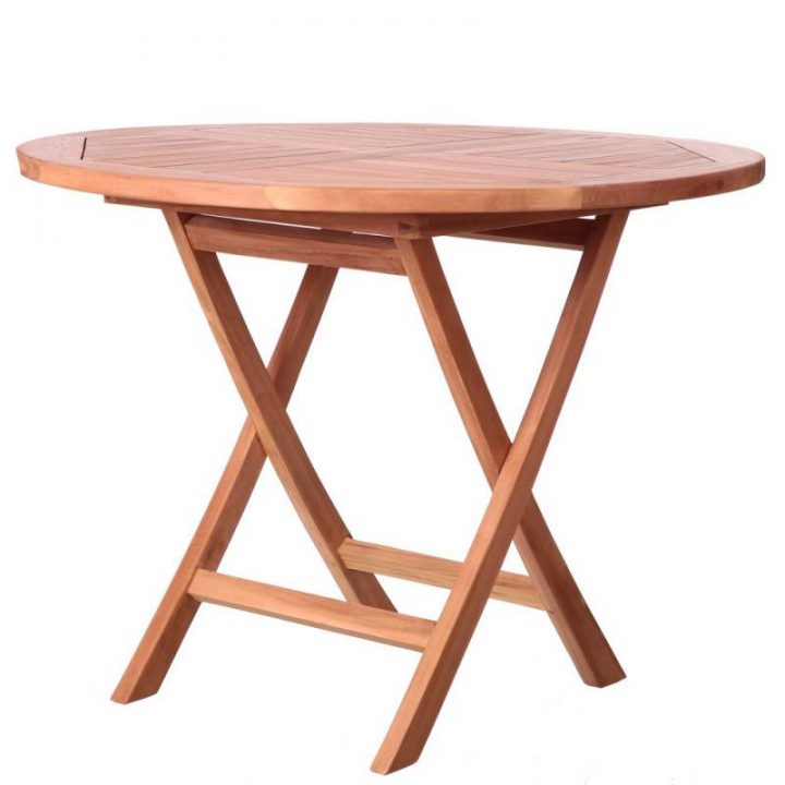 Table De Repas Ronde En Bois De Teck Halaveli – Univers Du avec Table En Teck