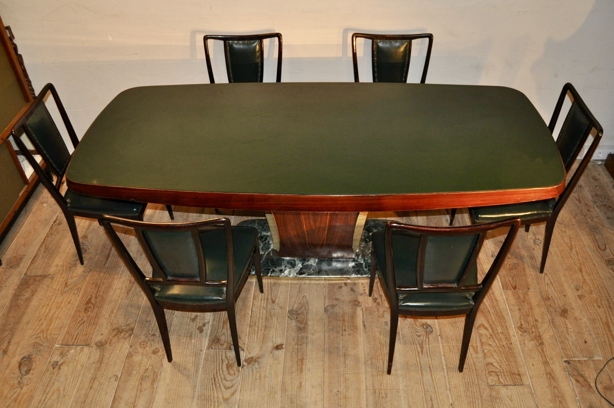 Table De Salle A Manger En Marbre Vert, Vittorio Dassi pour Table Marbre Salle A Manger Table De Salle A Manger En Marbre Vert, Vittorio Dassi pour Table Marbre Salle A Manger