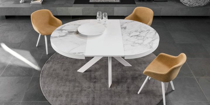 Tables Extensibles : Notre Shopping Pour Gagner De La dedans Table Marbre Salle A Manger