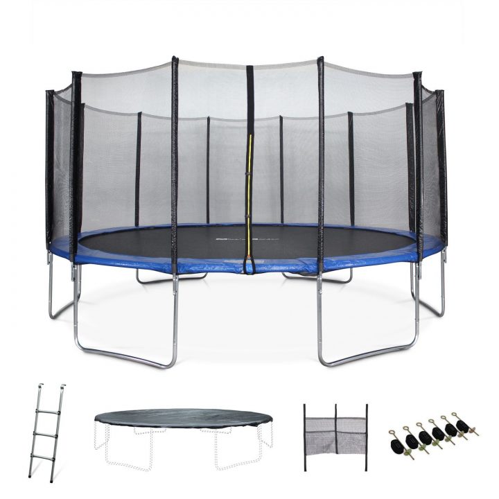 Trampoline Jupiter Xxl Ø 490Cm – Blauw – Veiligheidsnet pour Trampoline Alice Garden