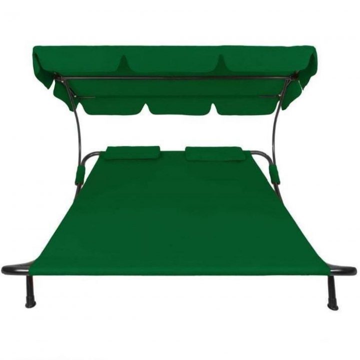 Transat Double Avec Pare Soleil ,Chaise Longue – Achat encequiconcerne Chaise Longue Suspendue Avec Ombrelle