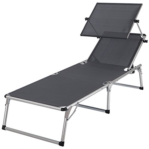 Ultranatura Chaise Longue Nizza En Aluminium Avec Pare encequiconcerne Chaise Longue Suspendue Avec Ombrelle