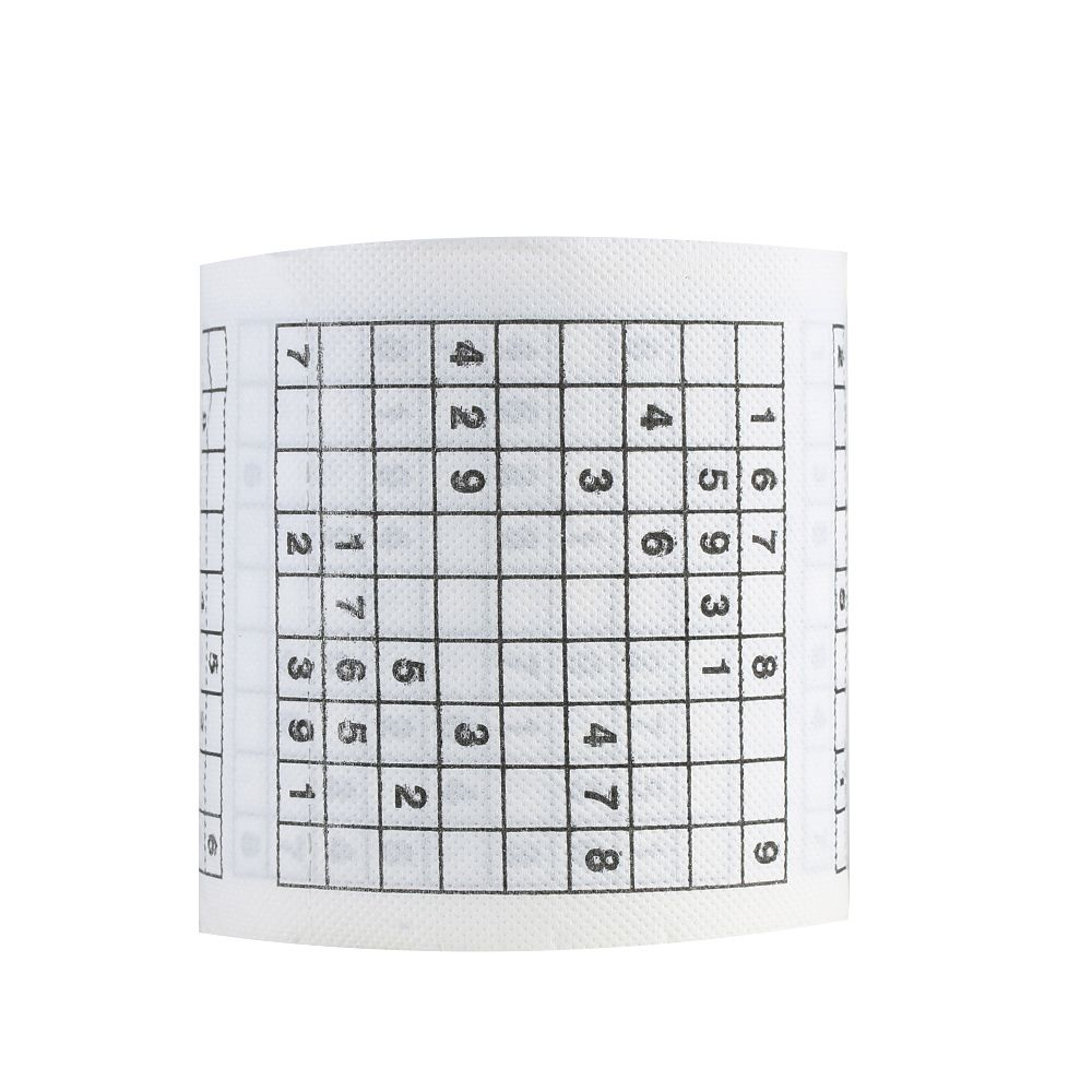 1 Rouleau 2 Plis Mode Nouveauté Nombre Drôle Sudoku pour Papier Toilette Sudoku