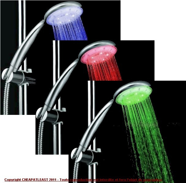 1 X Pommeau De Douche Lumineux À Led Multicolore Hydro à Pommeau Douche Lumineux 1 X Pommeau De Douche Lumineux À Led Multicolore Hydro à Pommeau Douche Lumineux