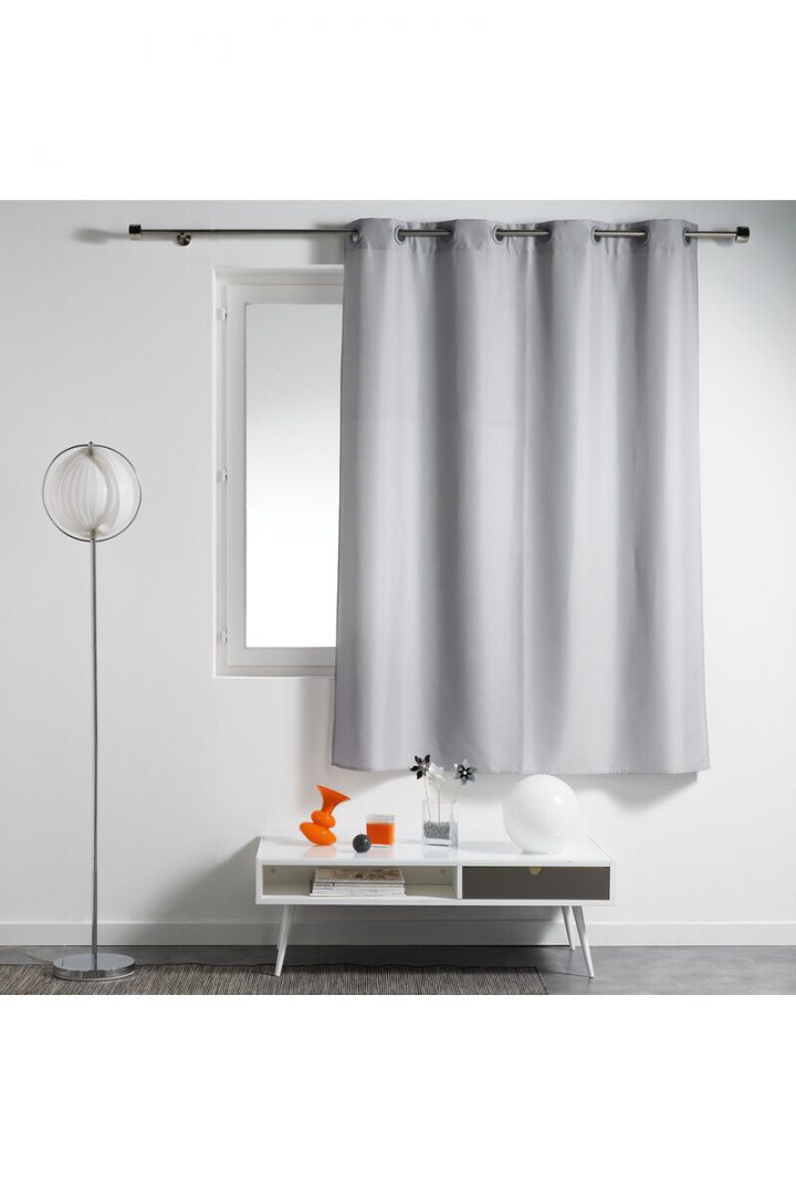 140 X 180 Cm 100% Polyester Rideau À Oeillets Plastique intérieur Rideaux Tati