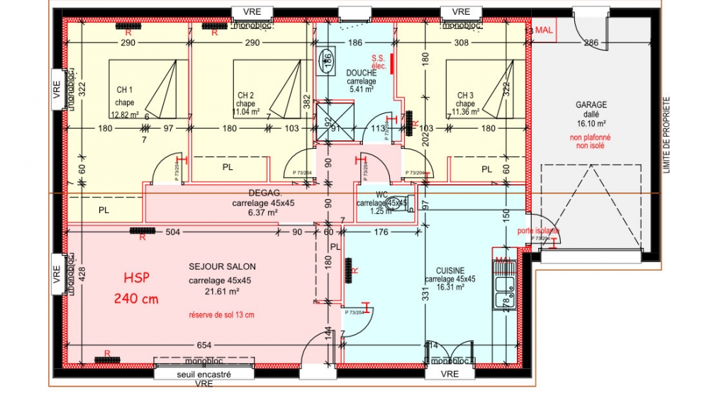 plain pied 3 chambres