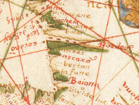 1632 – Portulan Portugais De Dinan, Pascoal Roiz – Arcaxo pour Chemin Portugais Par La Cote