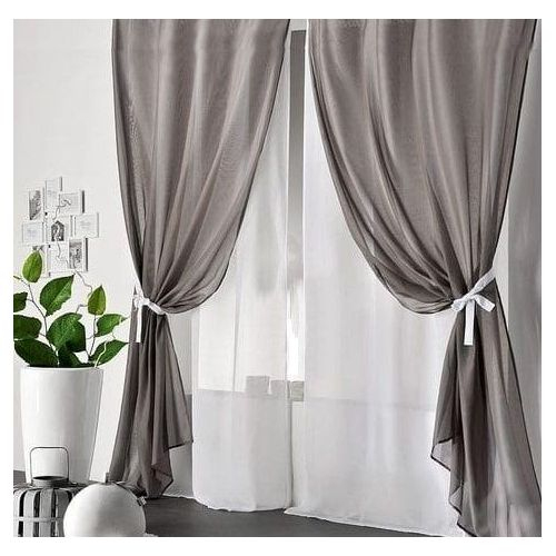 2 Rideaux Double Voile Duo : 4 Panneaux En Tissu Leger dedans Tissu Des Ursules Rideaux 2 Rideaux Double Voile Duo : 4 Panneaux En Tissu Leger dedans Tissu Des Ursules Rideaux
