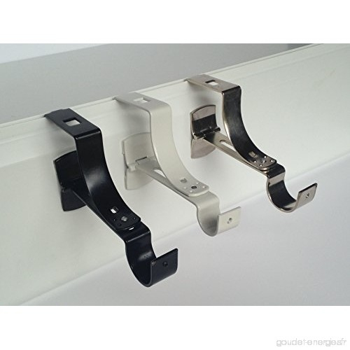 2 Supports Sans Perçage Geko Pour Tringle À Rideaux à Rideaux Pour Cacher Coffre Volet Roulant