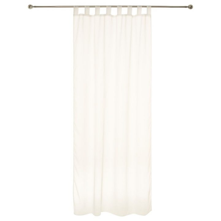 2 Voilages À Pattes Effet Mat – 140 X 240 Cm – Blanc dedans Rideaux Voilages Avec Pattes