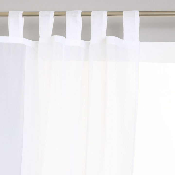 2 Voilages À Pattes Effet Mat – 140 X 240 Cm – Ivoire concernant Rideaux Voilages Avec Pattes