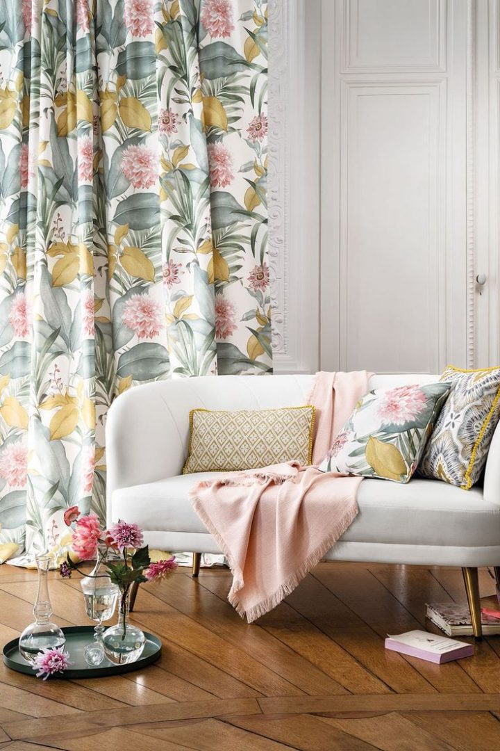 20 Beaux Rideaux Pour En Mettre Plein La Vue (Avec Images destiné Rideaux Fleuris