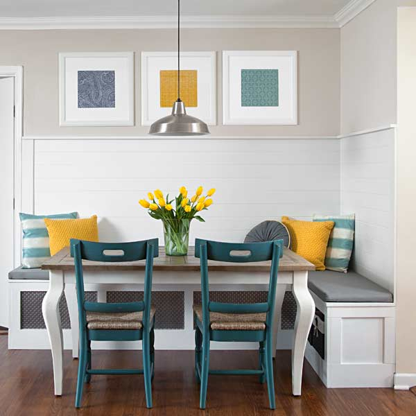 23. Beadboard Kitchen Banquette | Our 25 Most Popular dedans Banquette Salle À Manger