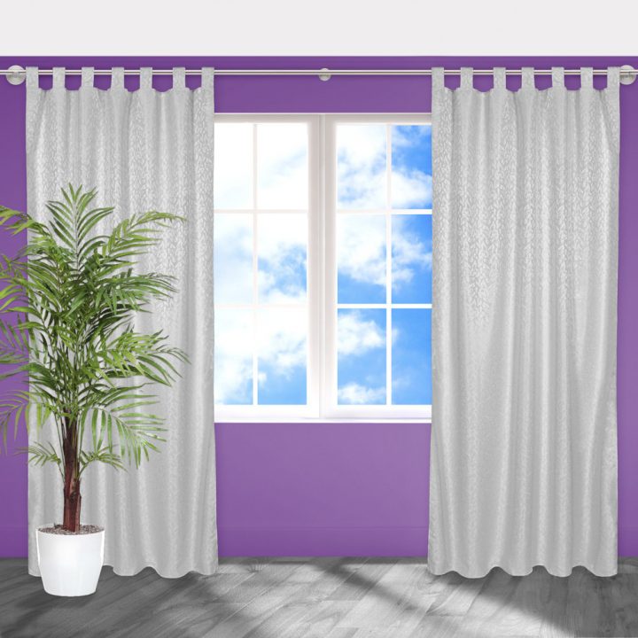 2X Rideau À Passants Polyester 245X137Cm Voilage Occultant encequiconcerne Rideau Occultant Definition