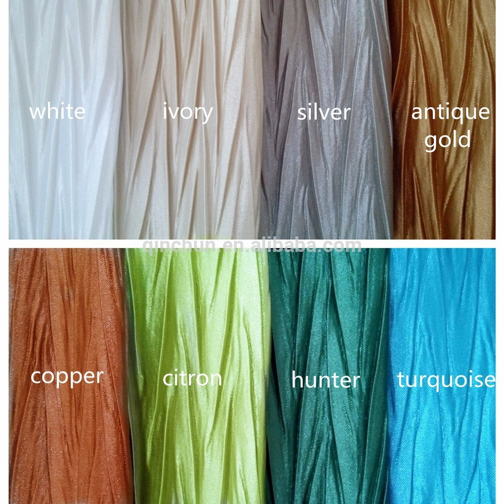 58 " Et 110 " Largeur 100 Polyester Satin Plissé Tissu serapportantà