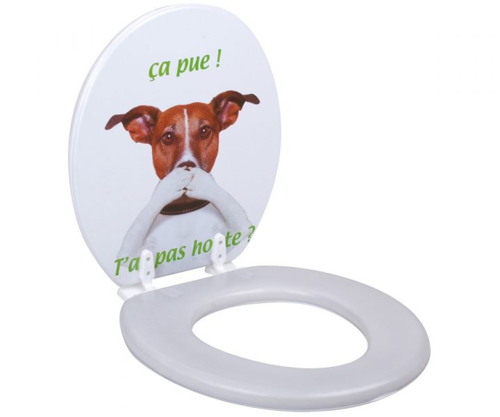 Abattant De Toilettes Wc Design Humour Fun Chien C'Est Pas dedans Cuvette Toilette Original