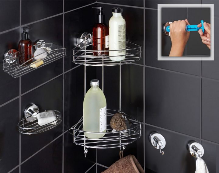 Accessoires De Salle De Bains Par Ventouse Ultra pour Fixation Pommeau Douche Sans Percer