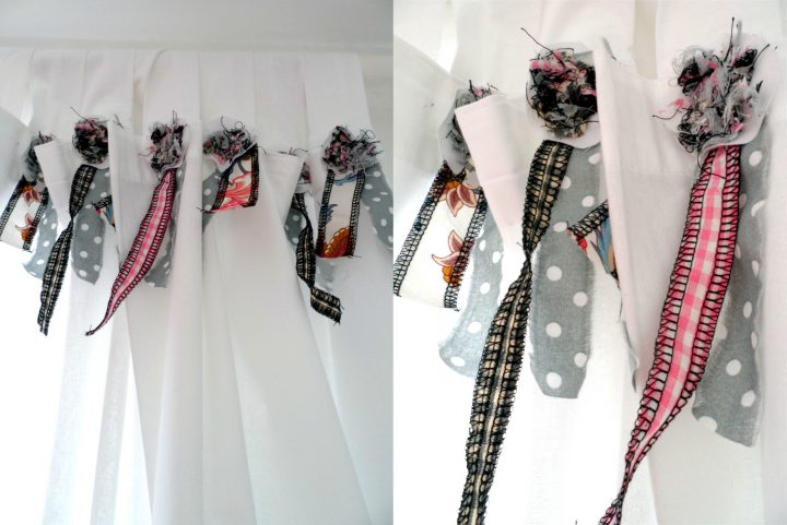 Accessoires Rideaux dedans Rideau Gris Et Rose