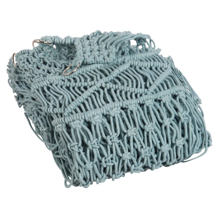 Achat Rideau En Coton Macramé Bleu 105X250 Style Scandinave pour Rideau Scandinave Bleu