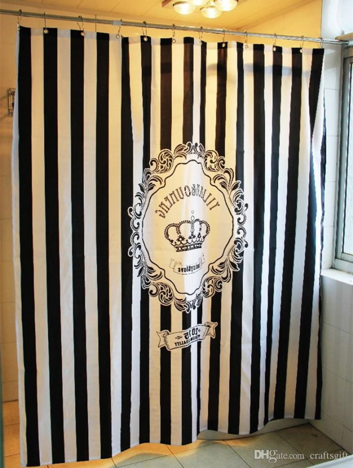 Acheter Européen Américain Noir Blanc Rayures Couronne destiné Rideaux Americain