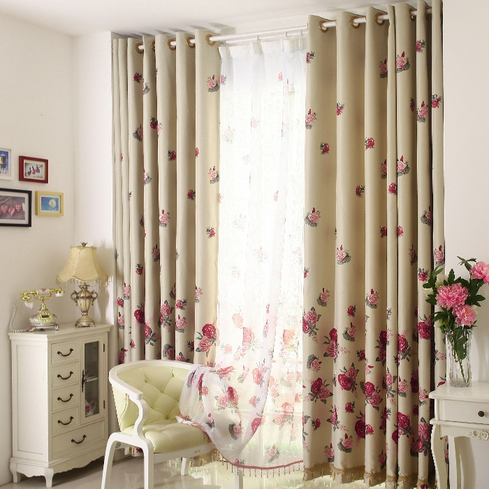 Achetez En Gros Rouge Fleur Rideaux En Ligne À Des avec Rideaux A Fleurs