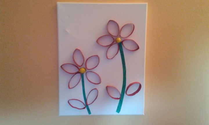 [Activité Pour Les Enfants] Tableau Fleurs Avec Des destiné Que Faire Avec Des Rouleaux De Papier Toilette Vide