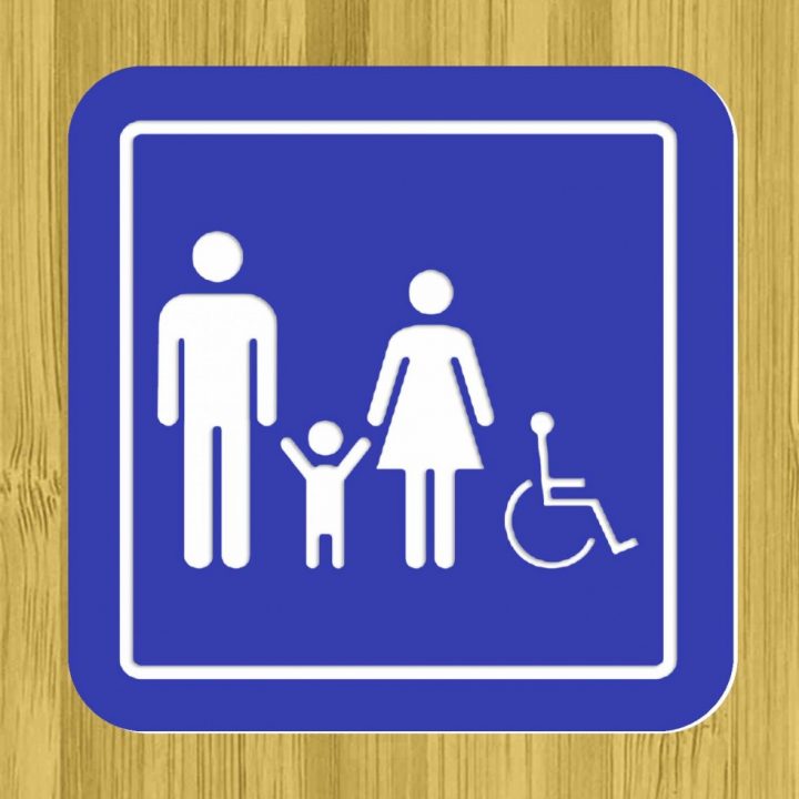 Affiche De Signalétique Intérieure Pictogramme: Toilette pour Signalétique Toilettes