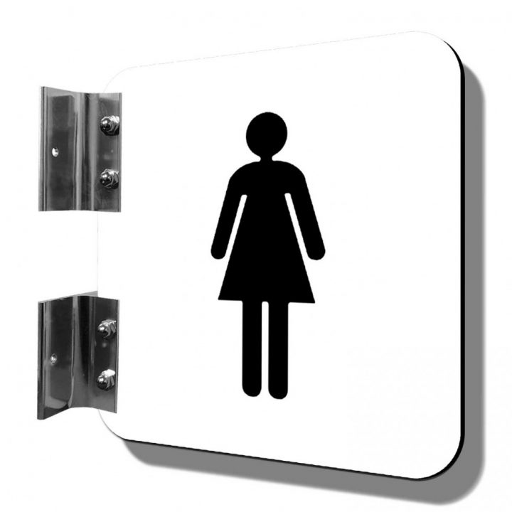 Affiche Signalétique De Corridor (Fixations Doubles à Signalétique Toilettes