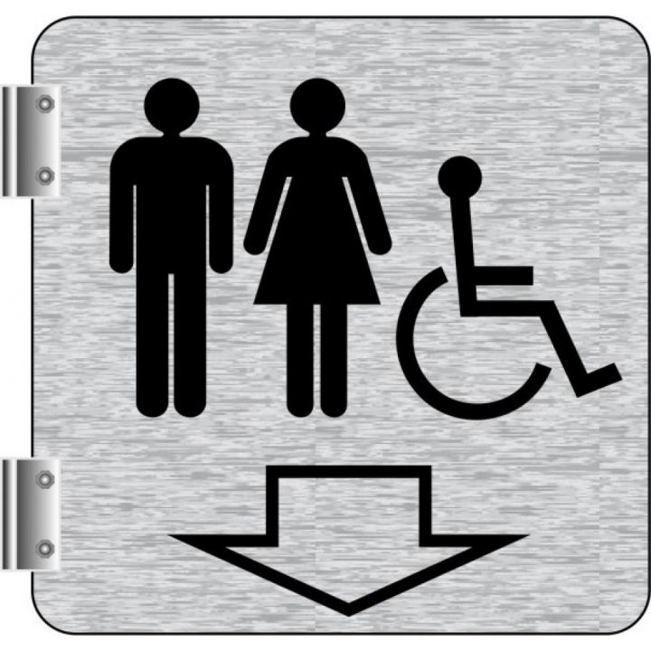 Affiche Signalétique De Corridor: Toilettes Hommes destiné Toilettes Handicapés