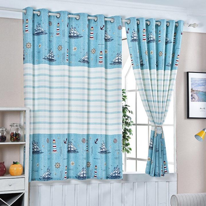 Aliexpress : Buy New Blue Sea Short Curtains For à Rideaux Courts
