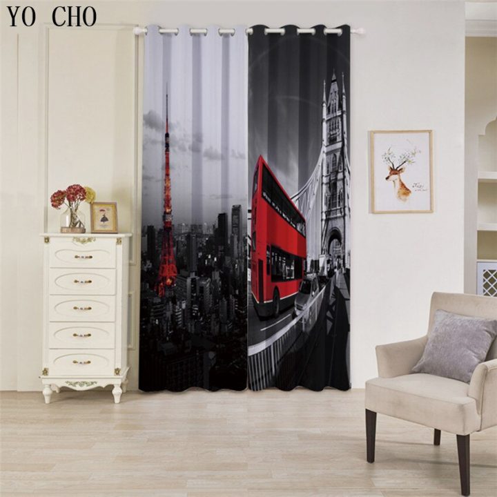 Aliexpress : Buy Yo Cho Bus Iron Tower Rideaux Pour Le destiné Rideaux Salon Moderne 2017