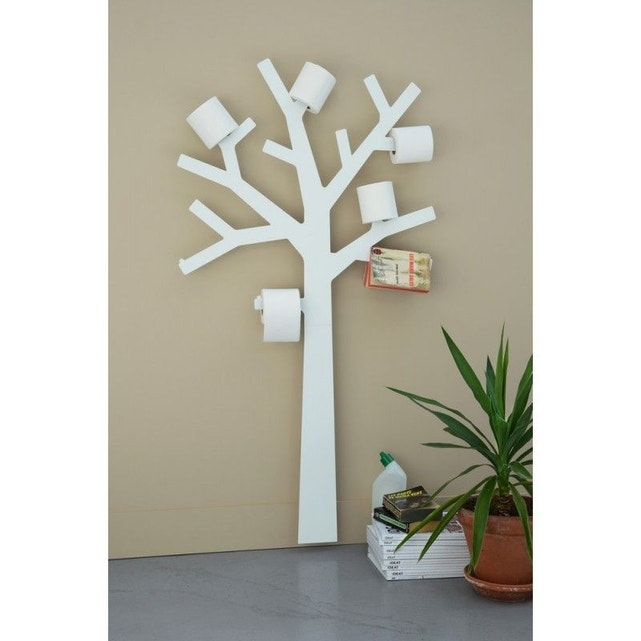 Arbre Porte-Papier Toilette Mural Métal Pqtier Presse tout Arbre A Papier Toilette