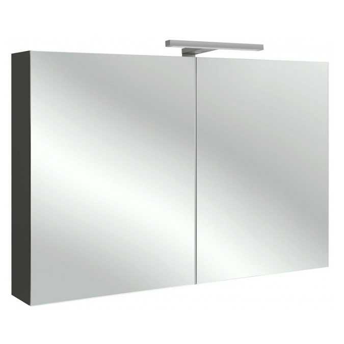 Armoire De Toilette 105Cm 2 Portes Avec Éclairage Led à Armoire De Toilette Miroir Avec Eclairage