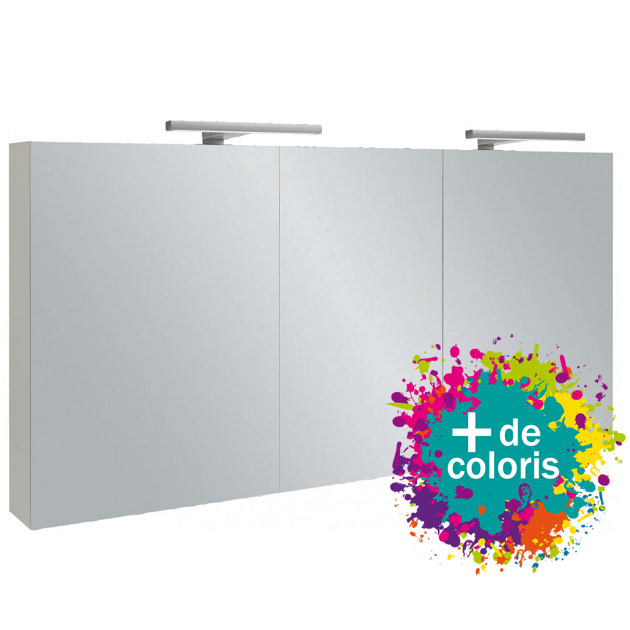 Armoire De Toilette 130Cm 3 Portes Avec Éclairage Led intérieur Armoire De Toilette Sans Miroir Armoire De Toilette 130Cm 3 Portes Avec Éclairage Led intérieur Armoire De Toilette Sans Miroir