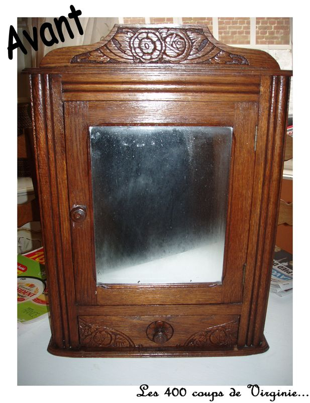 Armoire De Toilette Ancienne Revisitee – Les 400 Coups avec Armoir De Toilette