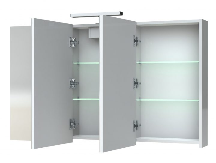 Armoire De Toilette Avec Miroir Et Eclairage 120 Cm encequiconcerne Armoire De Toilette Miroir Avec Eclairage