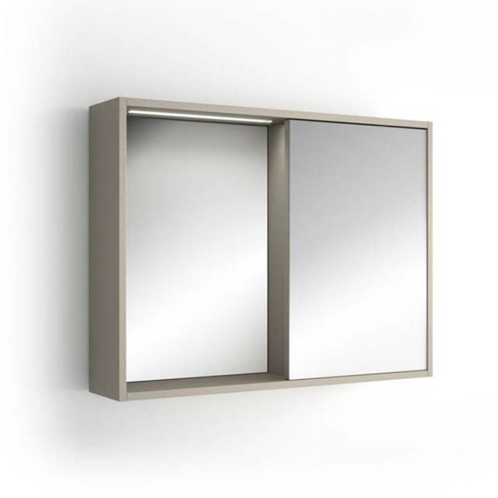 Armoire De Toilette Éclairante Portobello 80 Cm intérieur Armoire De Toilette Rossignol