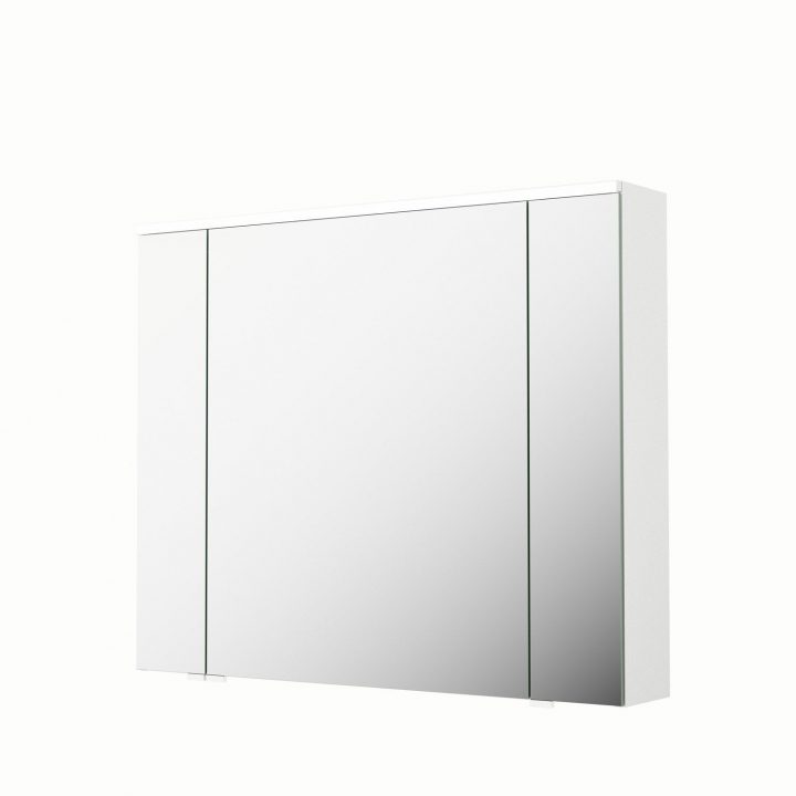 Armoire De Toilette Lumineuse L. 90 Cm, Blanc, Sensea Neo intérieur Armoir De Toilette