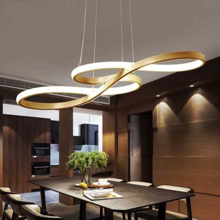 Art And Design Shaped Concise Modern Led Lamps Living Room dedans Lustre Pour Salle À Manger