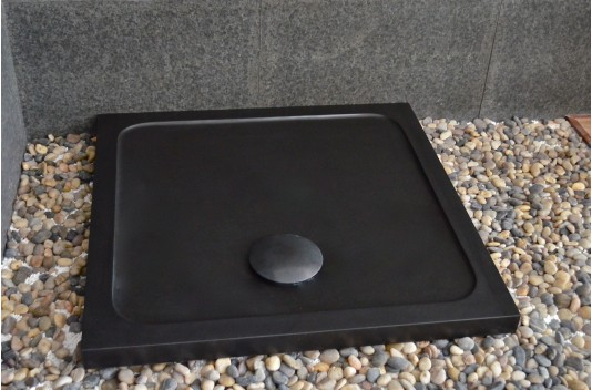 Bac À Douche En Pierre Taillé Dans Le Granit Noir 80X80 intérieur Receveur De Douche Noir 80X80 Bac À Douche En Pierre Taillé Dans Le Granit Noir 80X80 intérieur Receveur De Douche Noir 80X80