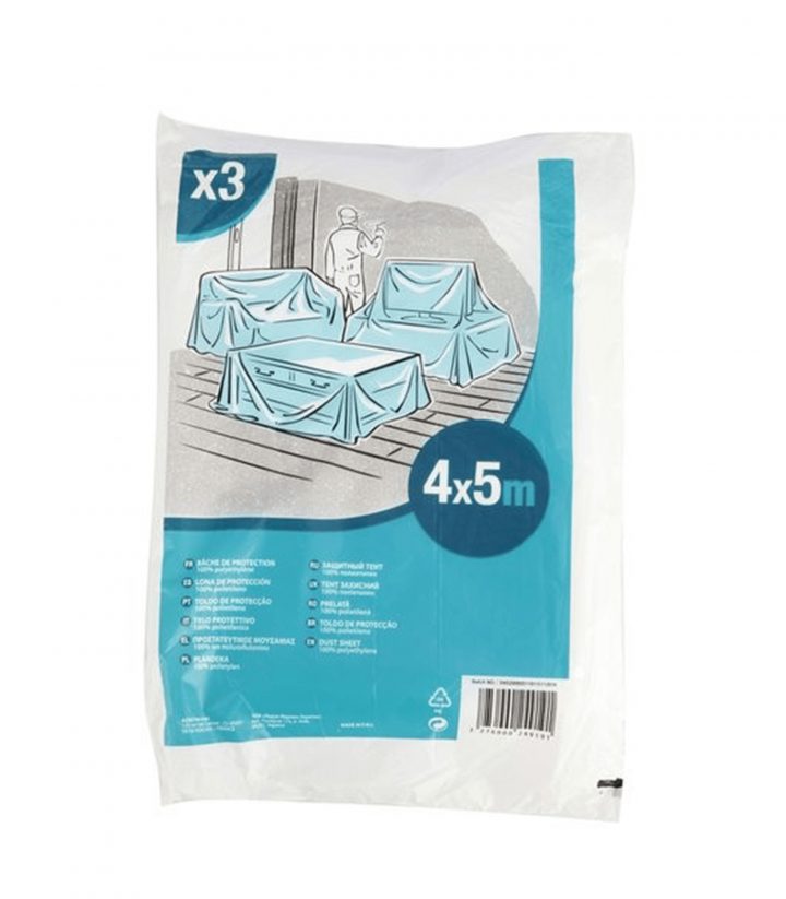 Bache Protection Plastique Transparente 4X5M Lot 3 | Leroy tout Rideau Plastique Transparent Pour Terrasse