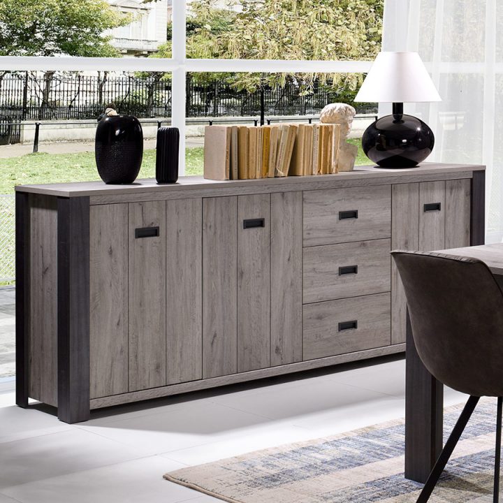 Bahut Bois Design, Meuble Salle A Manger, Buffet Pas Cher pour Meuble Salle À Manger Pas Cher