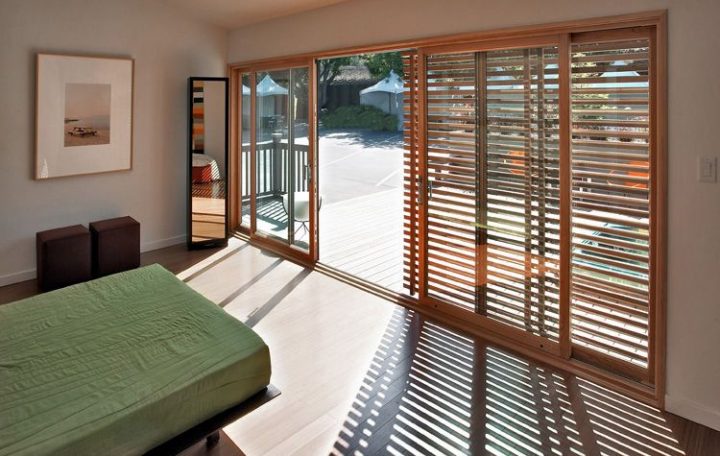 Baie Vitrée En Bois / En Aluminium / Coulissante – Loewen à Rideau Porte Coulissante