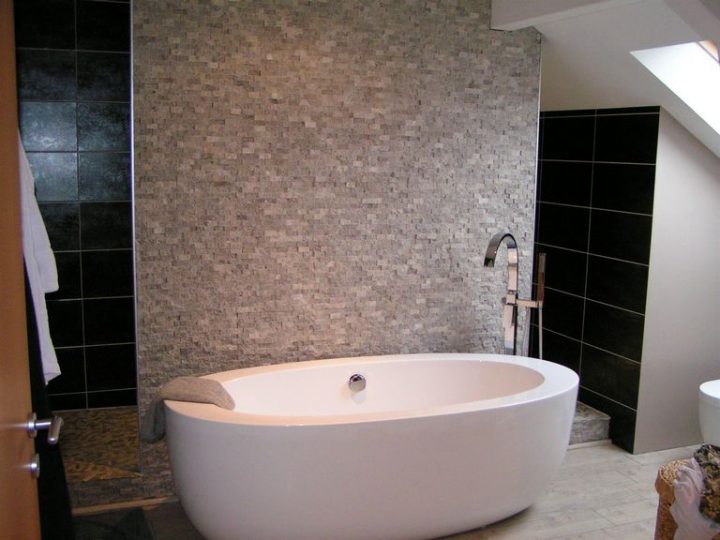 Baignoire À L'Italienne | Rouleau De Tissu intérieur Déboucher Douche Italienne