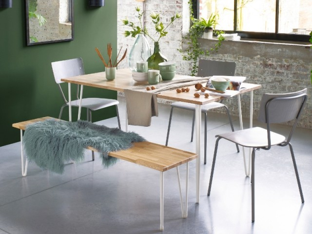 Banc Avec Dossier Pour Salle A Manger | Muebles tout Banc Salle A Manger