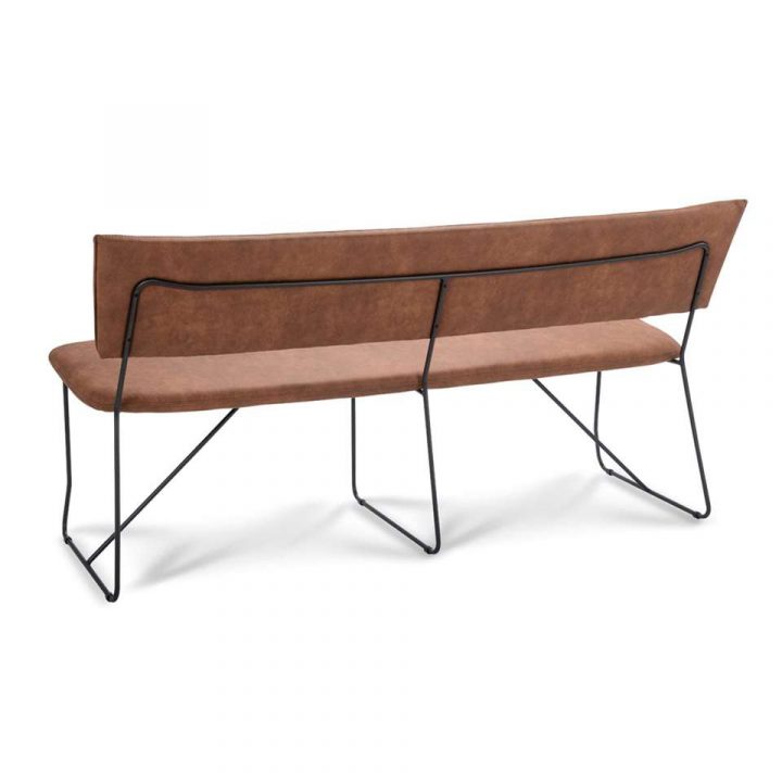 Banc De Salle À Manger Lucca – Tissu – Cognac – 160 Cm pour Banc Salle A Manger
