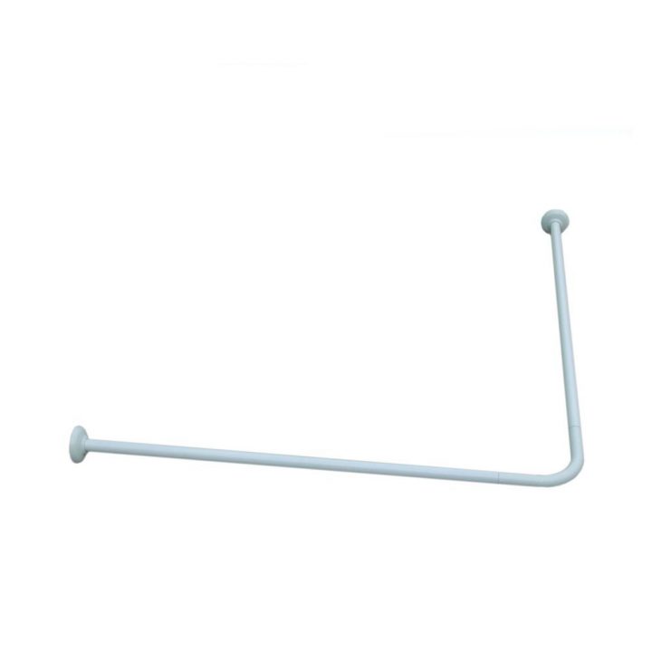 Bara Perdea Dus Colt 80/90 X 80/90 Cm Alb concernant Tringle Rideau Douche Angle Bara Perdea Dus Colt 80/90 X 80/90 Cm Alb concernant Tringle Rideau Douche Angle