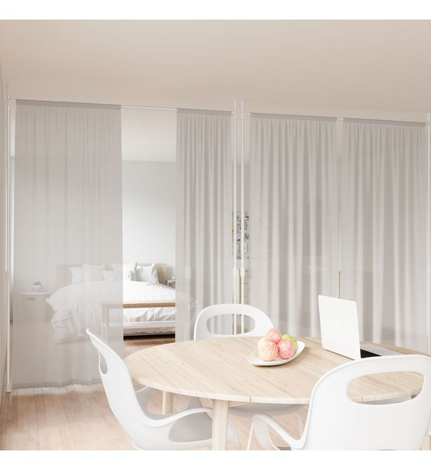 Barre À Rideau Sans Perçage, Pour Fenêtre Ou Séparation De encequiconcerne Tringle A Rideau Sans Percer Pour Baie Coulissante